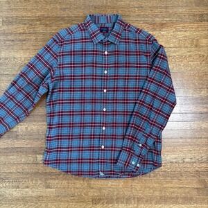 UNTUCKit Mens Large Flannel Shirt Button Down Long Sleeve Plaid‎ Casual